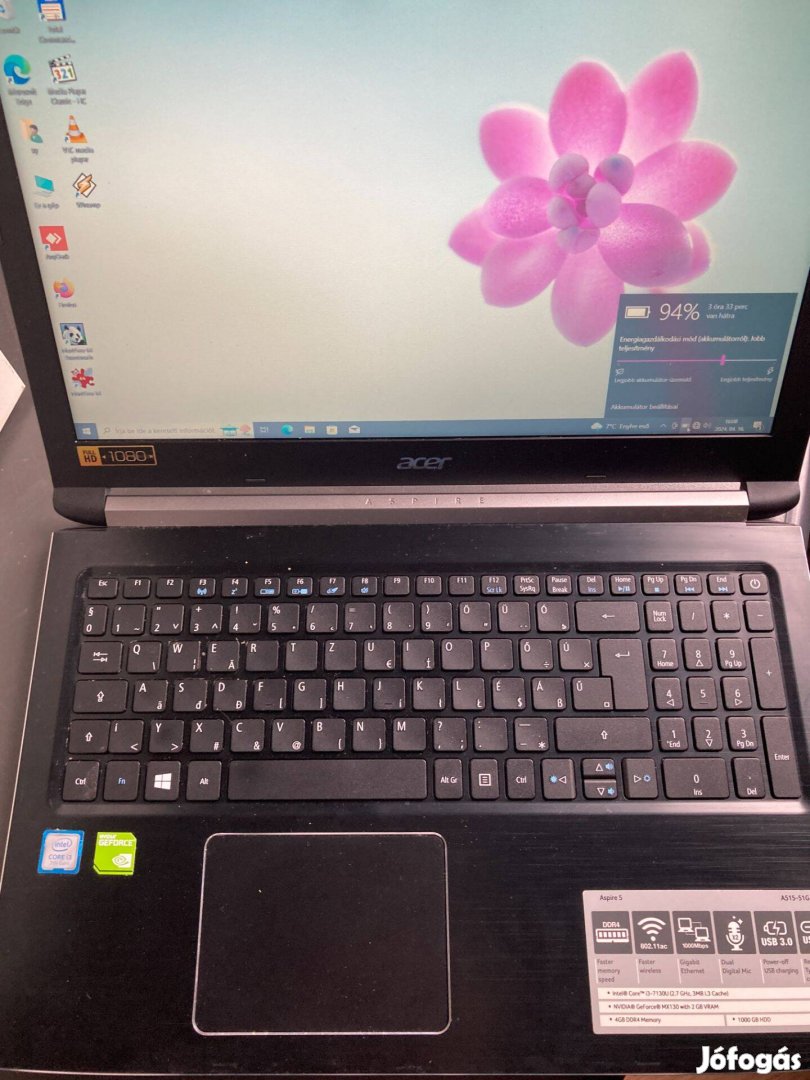 Acer Aspire5, Intel i3 CPU notebook