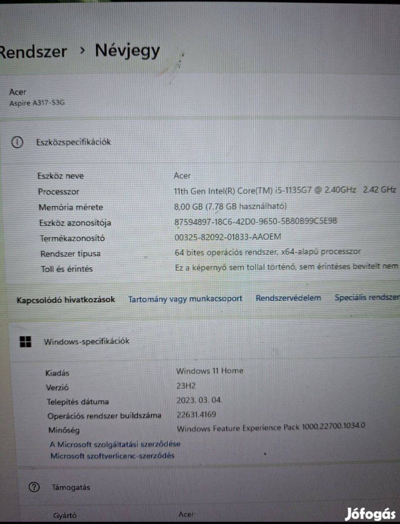 Acer Aspire 3 A317-53G-56ZT