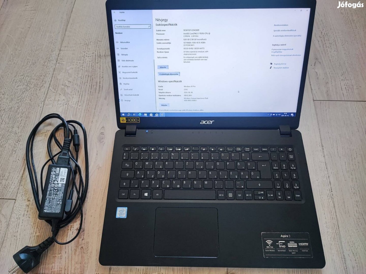 Acer Aspire 3 jó állapotú