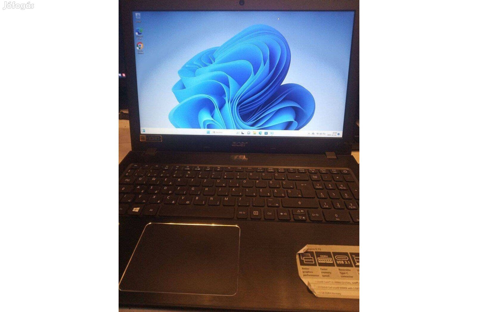 Acer Aspire E15 (E5-575G-36VF) 6-ik generácíós i3-as laptop