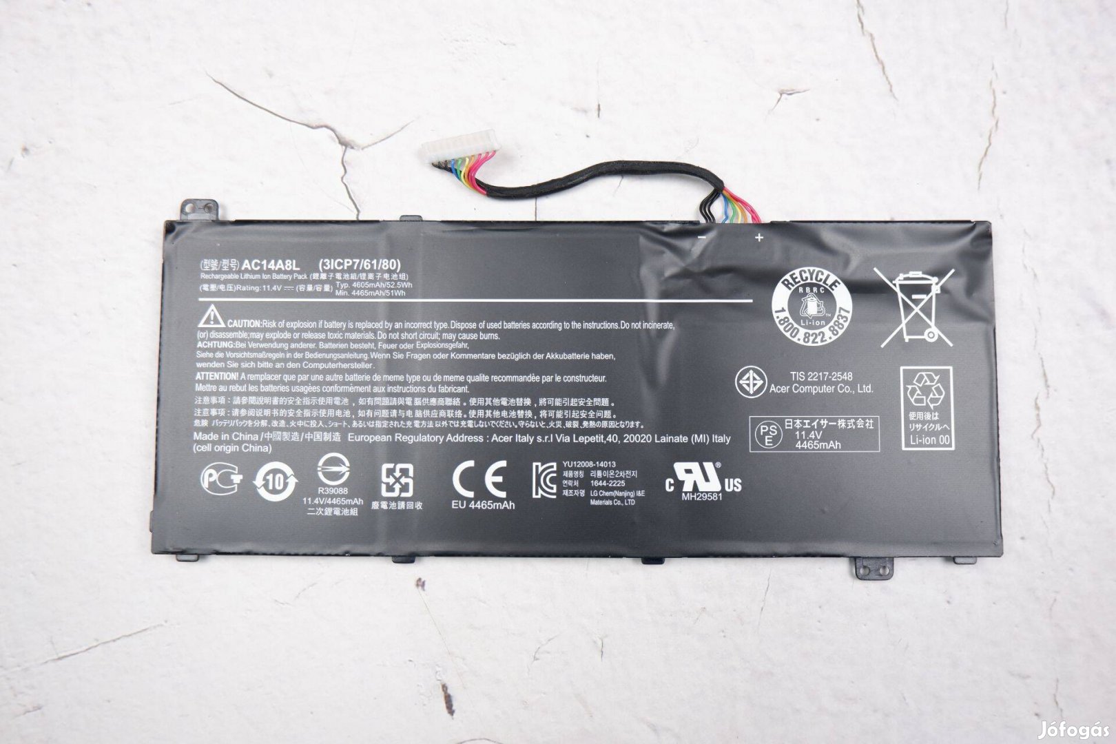 Acer Aspire V15 Nitro laptop akkumulátor eredeti AC14A8L