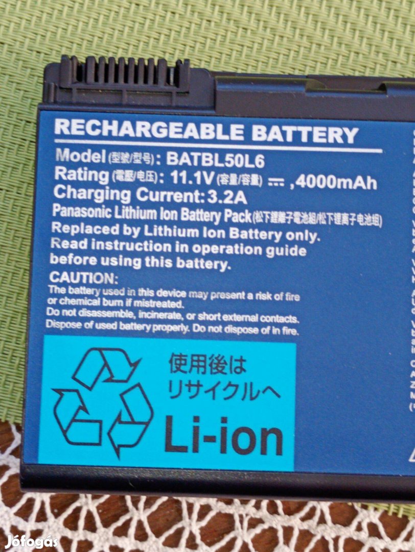 Acer Batbl50L6 nem tesztelt akkumulátor 4000ft óbuda