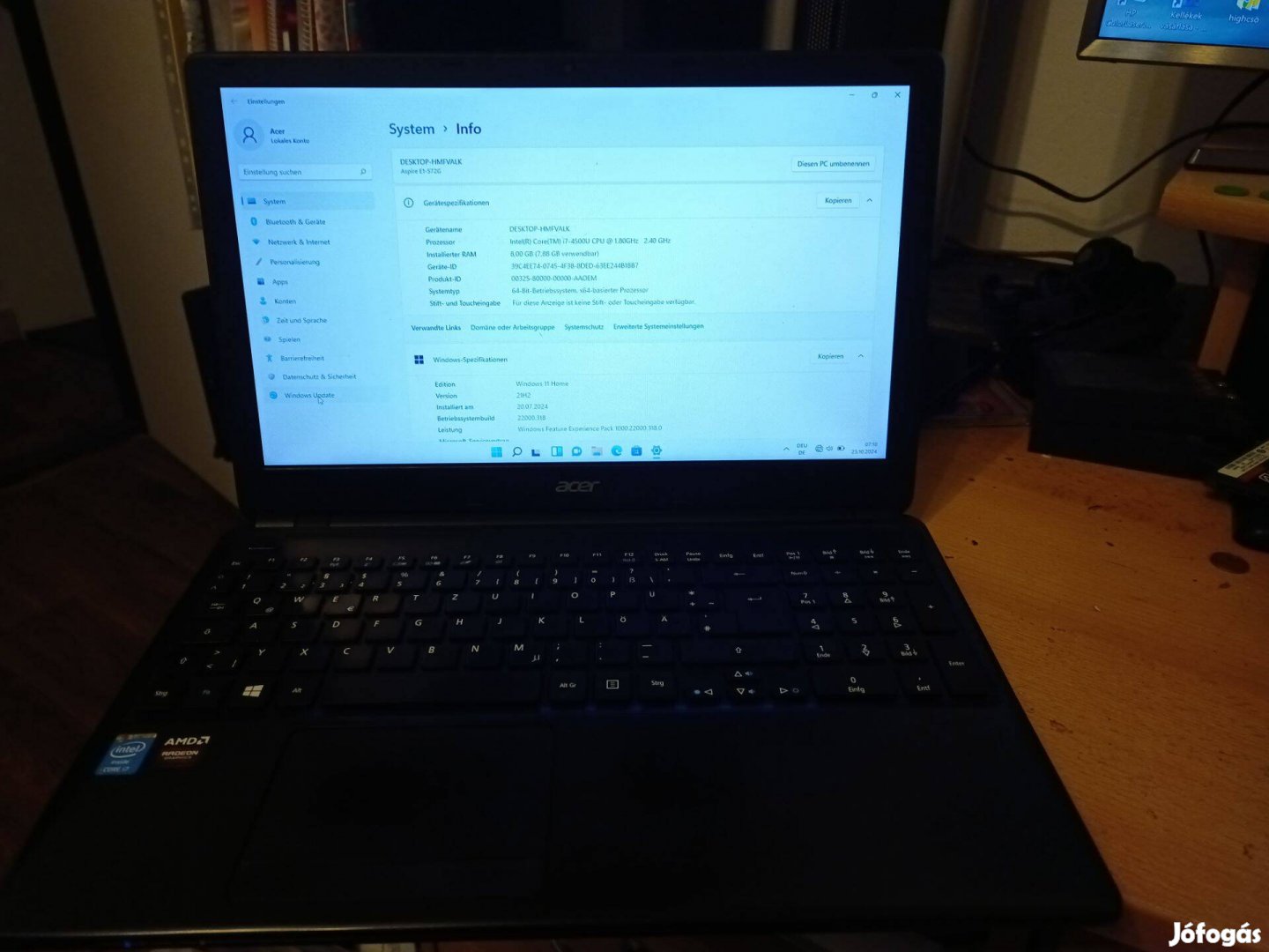 Acer I7 laptop