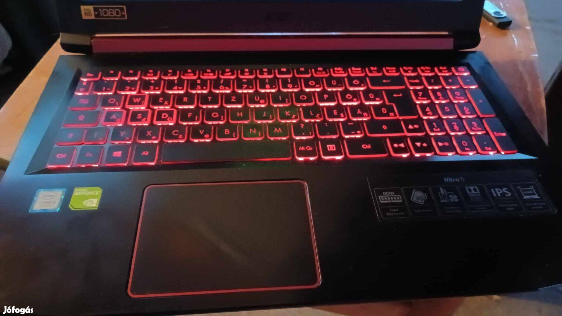 Acer Nitro 5 (intel i5 / 8GB / 256SSD / 512HDD / 6ó akku) csere is!