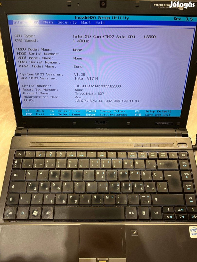 Acer Travelmate 8371 notebook