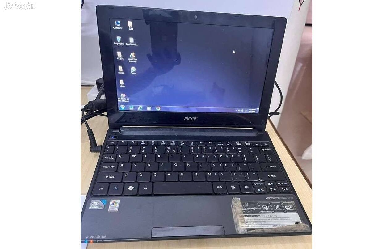 Acer d255 típusú laptop, / 160 gb háttértár, 1 gb memória / + töltő