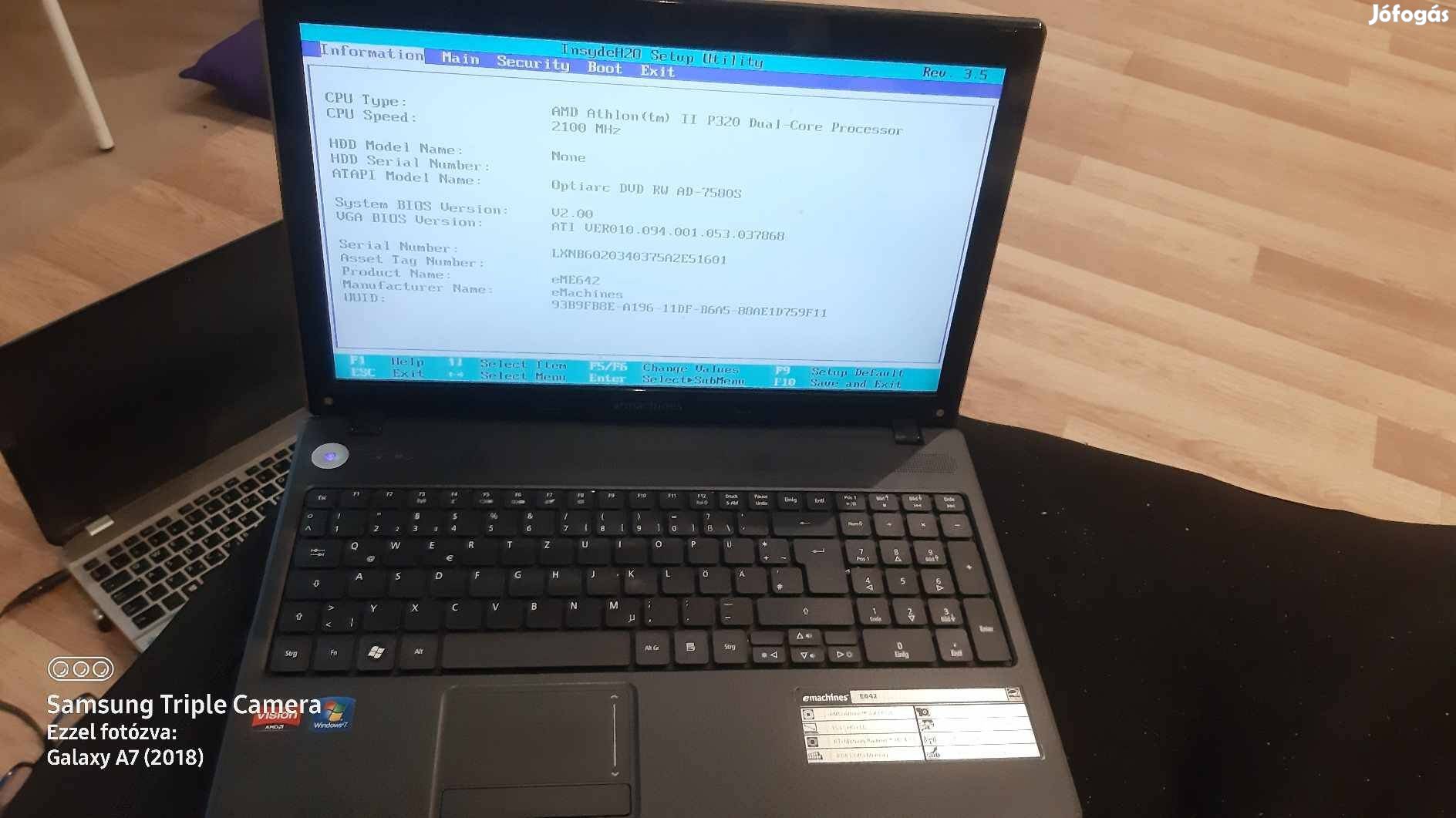 Acer emachine E642 Notebook alkatrésznek vagy amire akarod eladó szép