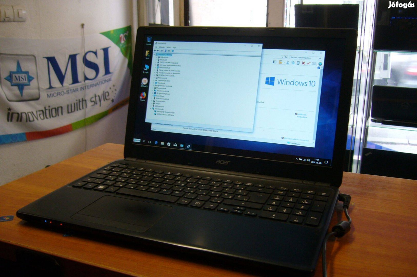 Acer kezdő gamer notebook (i3, Geforce 740, 250 SSD) kiárusítás!!!