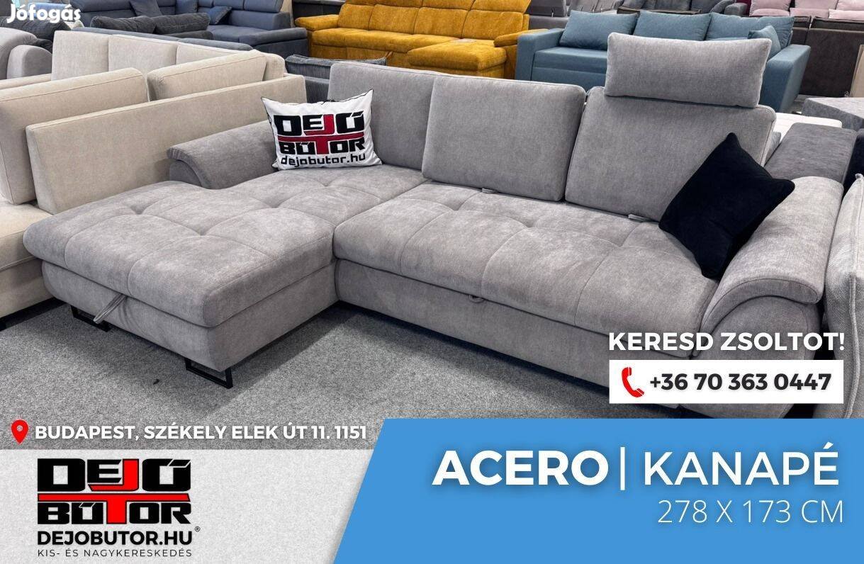 Acero kanapé ülőgarnitúra 278x173 cm sarok bútor grey