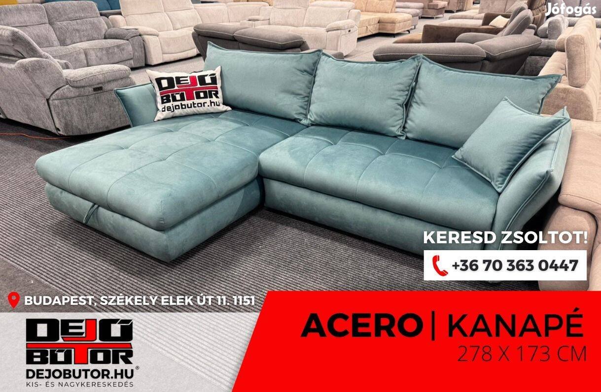 Acero kanapé ülőgarnitúra 278x173 cm sarok bútor kék