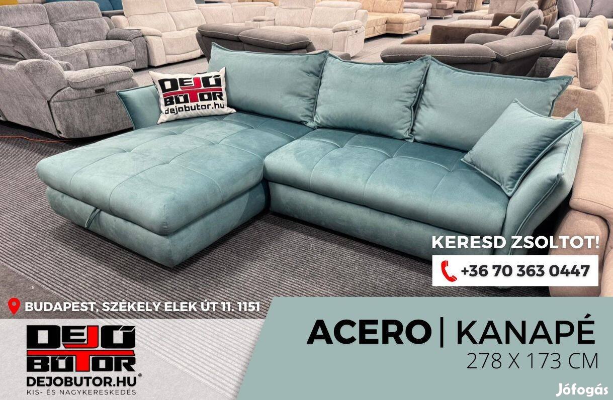 Acero sarok kanapé ülőgarnitúra 278x173 cm kék ágyazható