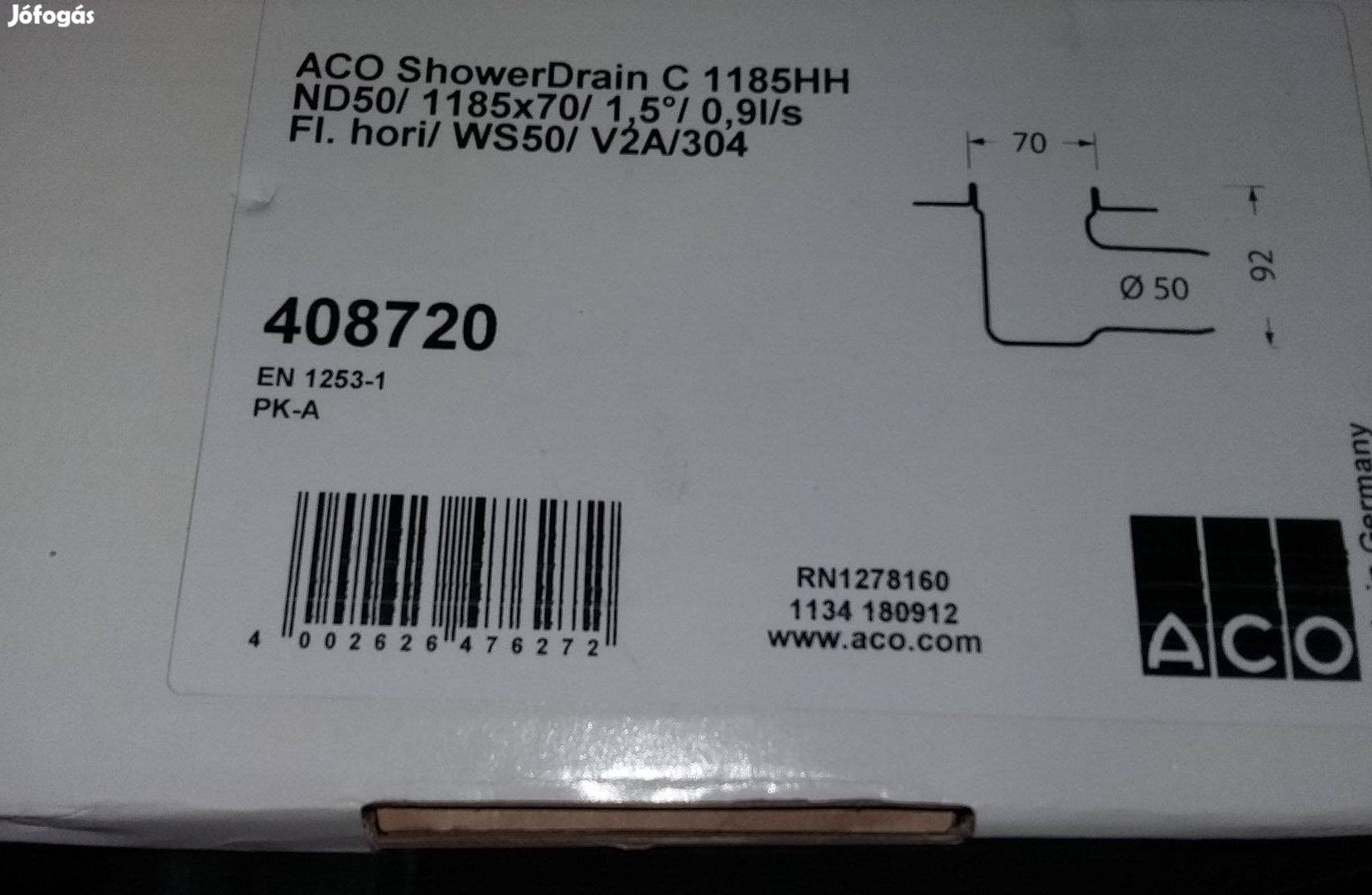 Aco Comfort normál szigetelő galléros zuhanyfolyóka 1185 mm Eladó!
