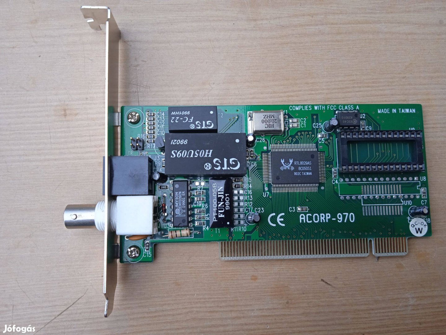 Acorp-970 -es hálókártya , Ethernet és BNC csatlakozókkal