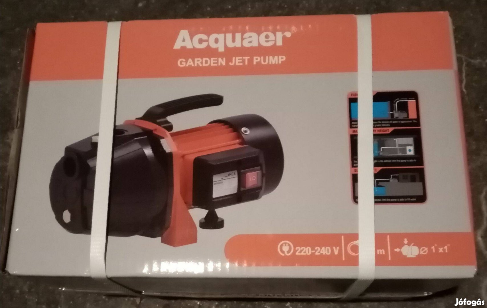 Acquaer Ekj-802I, önfelszívó kerti szivattyú, 800W, új,
