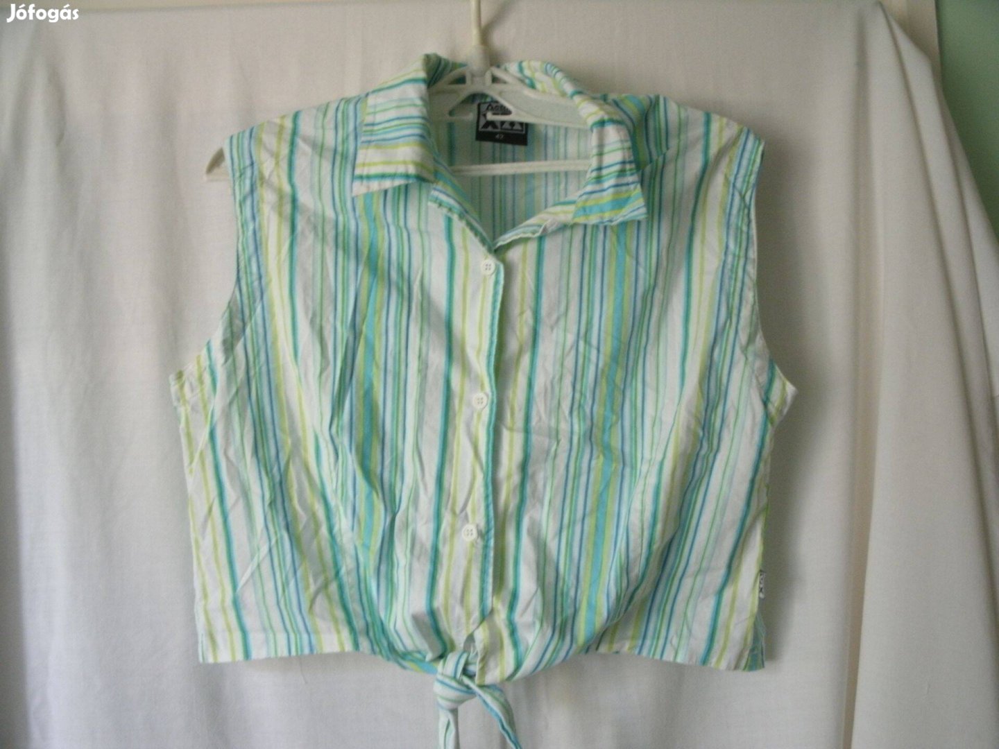 Active 42-es derékban megkötős ujjatlan blúz.Új 97 Pamut