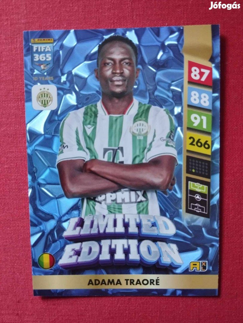 Adama Traoré (Ferencváros) FIFA 365 2025 Limited edition focis kártya