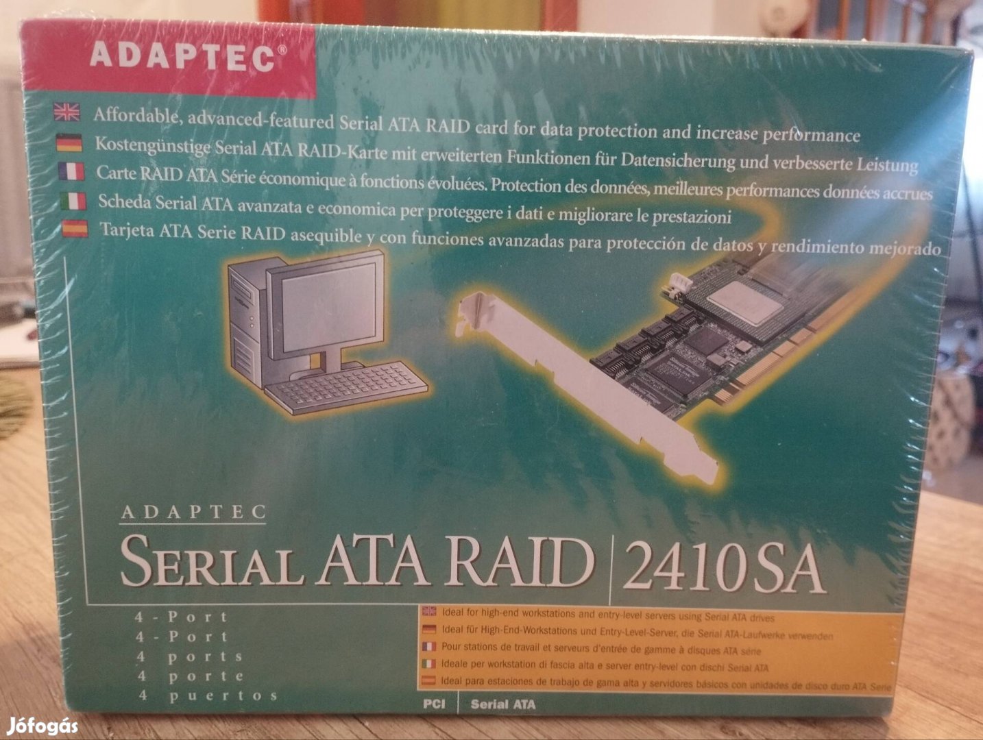 Adaptec Sata Raid card 2410 bontatlan,vadonatúj