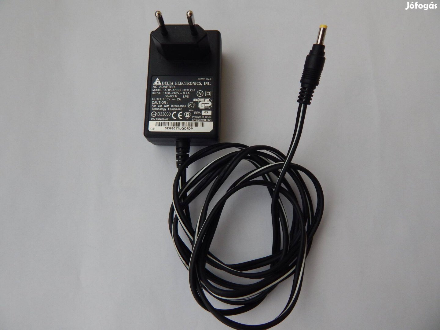 Adapter Töltő Ac/Dc Out 5V 2 Amper ADP-10SB Delta Electronics