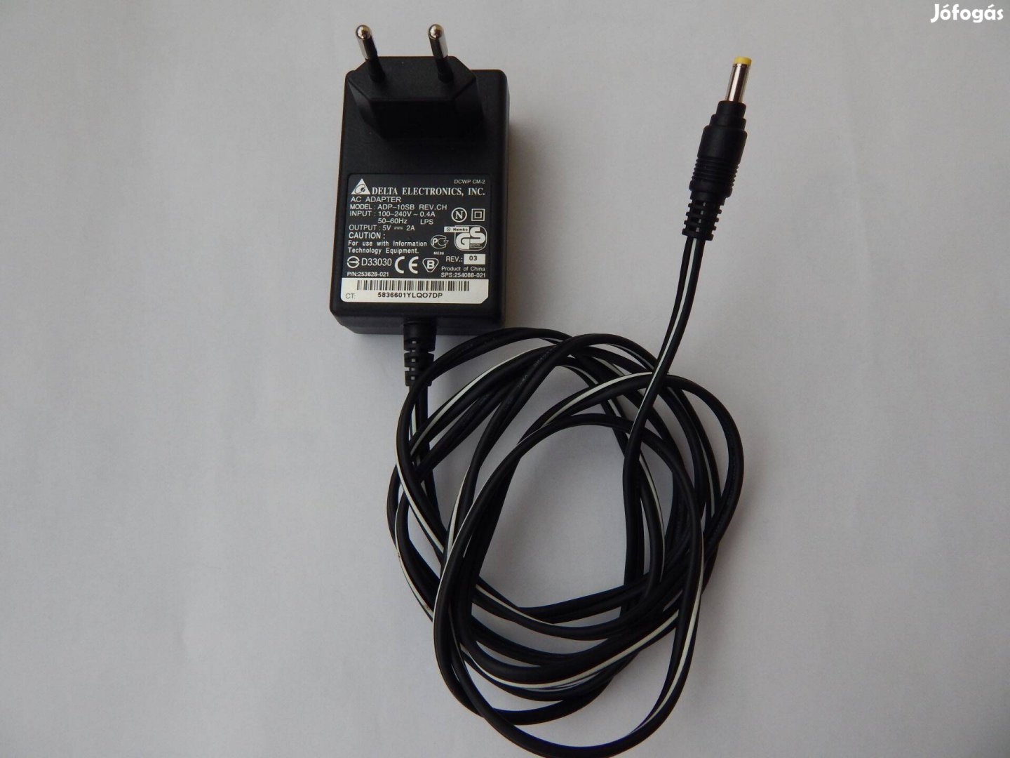 Adapter Töltő Ac/Dc Out 5V 2 Amper ADP-10SB Delta Electronics