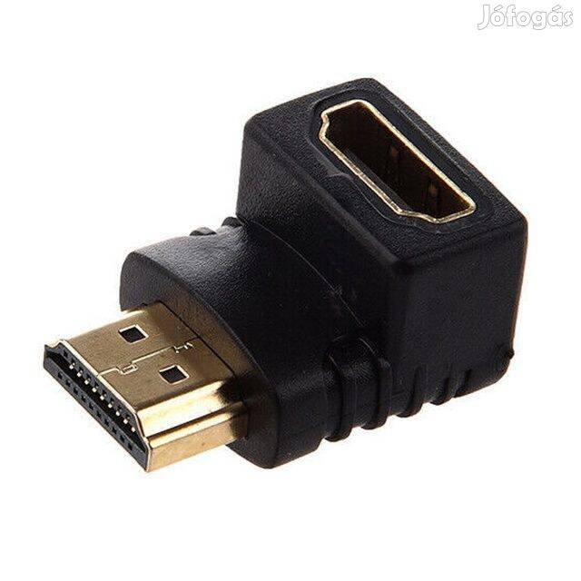 Adapter : HDMI / HDMI - Sarok / Könyök - 90 fok (0906)