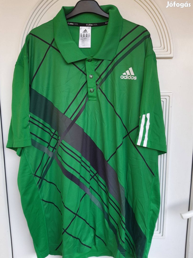 Adidas 2XL-es zöld férfi póló,mez