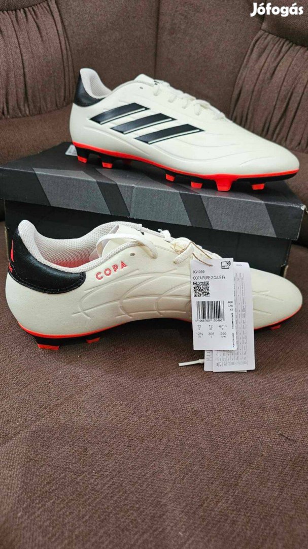 Adidas Copa Pure II Club stoplis focicipő, 47-1/3 méret