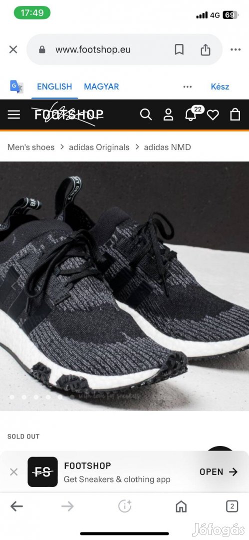 Adidas NMD cipő 37,5-es unisex 