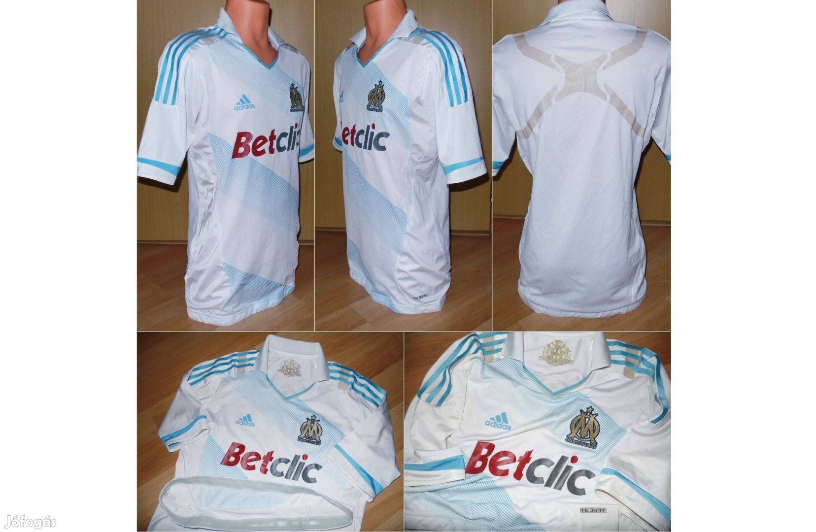 Adidas Olympique Marseille hazai Techfit Player Issue mez / 2011