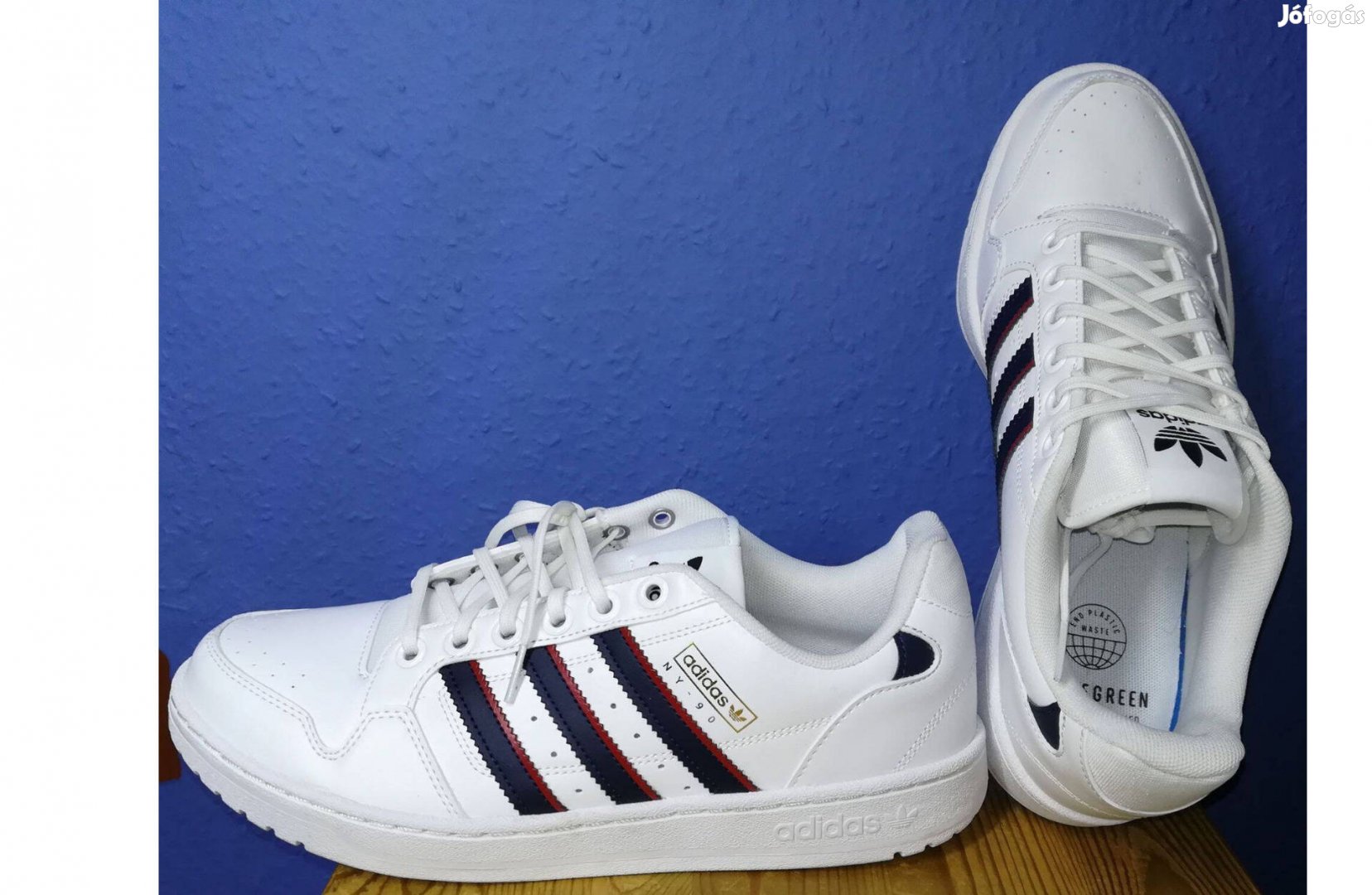 Adidas Originals Ny 90 Stripes eredeti fehér cipő (S29248) (44 2/3)