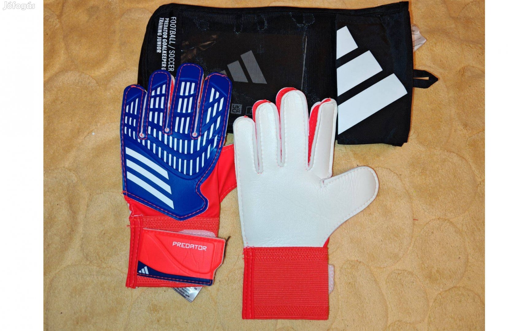 Adidas Predator lila piros fehér gyerek kapuskesztyű táska (4.5-es)