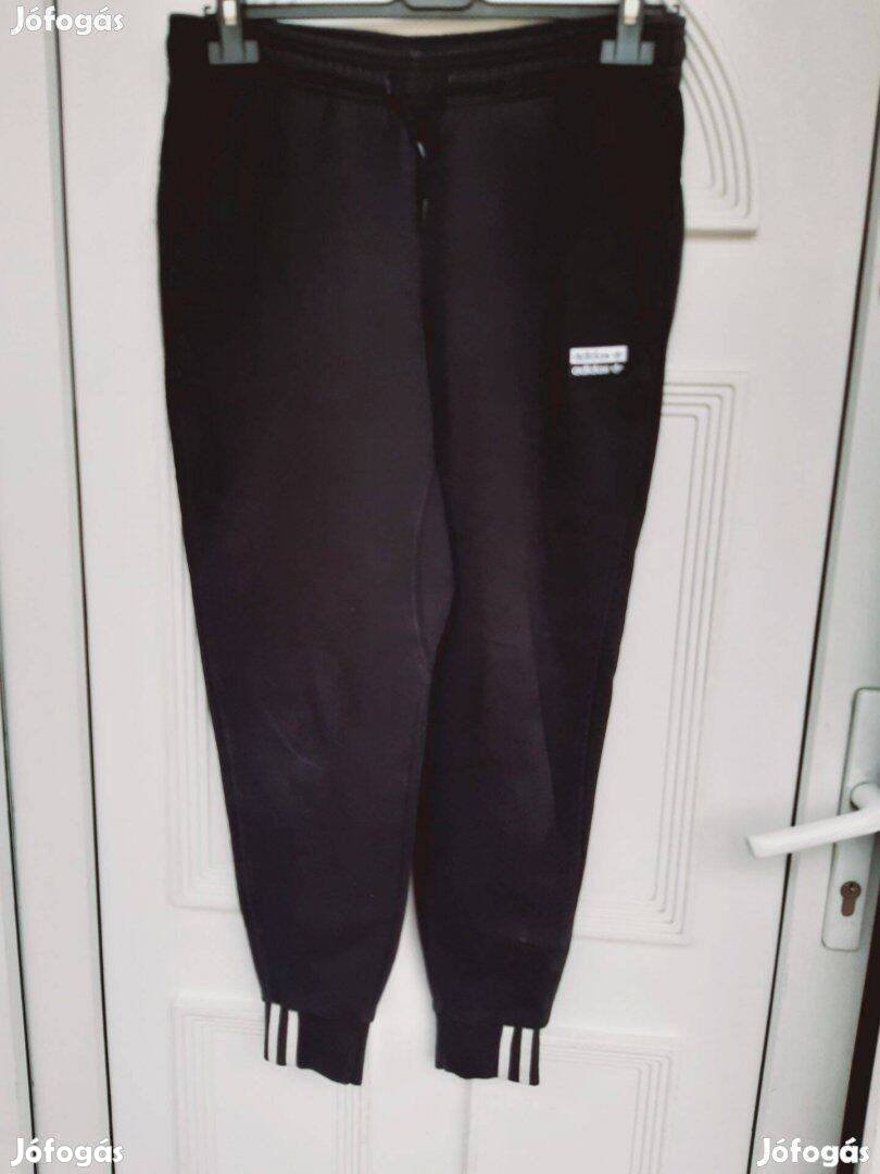 Adidas S/M fekete pamut szabadidő,női nadrág