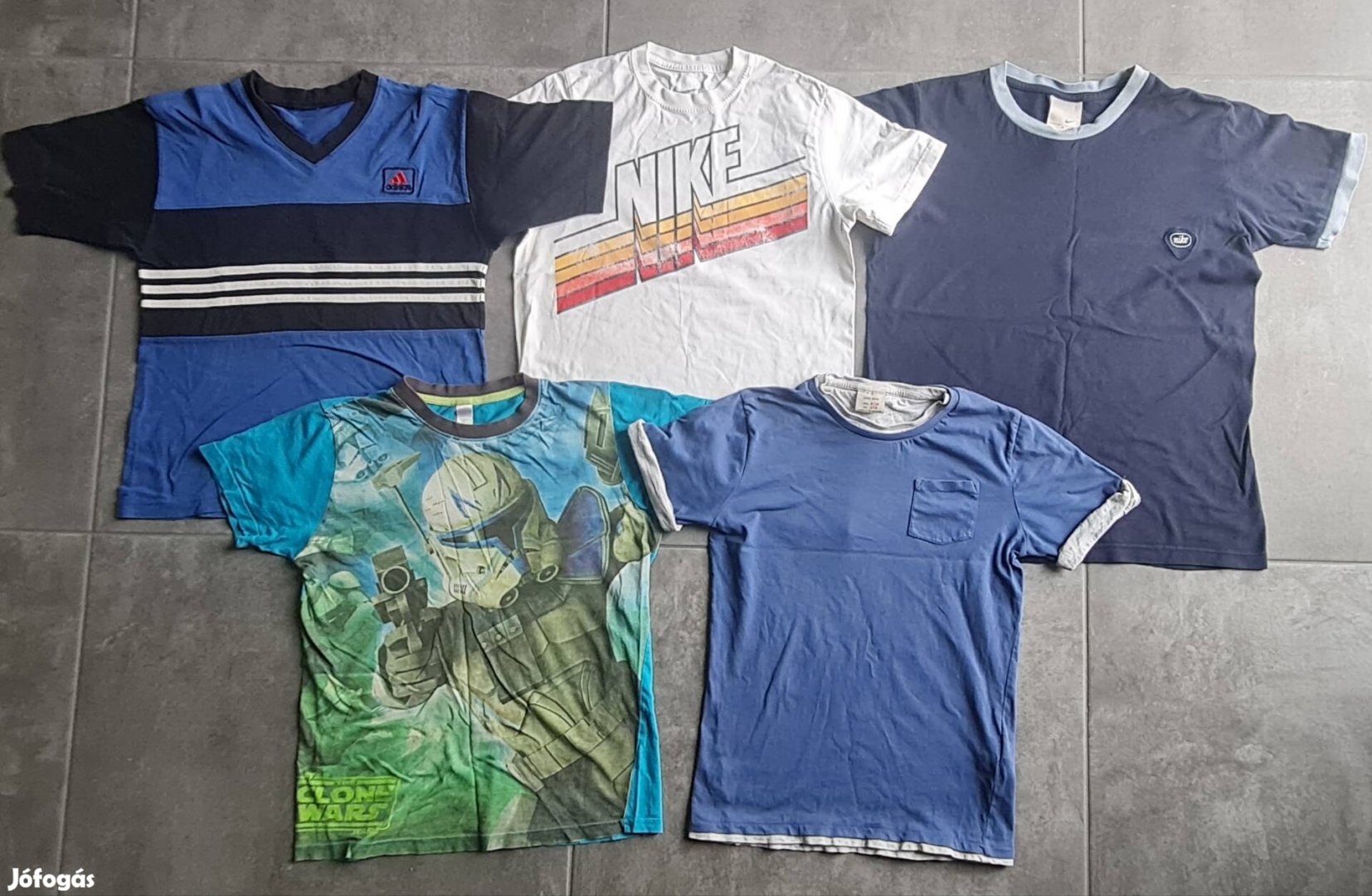 Adidas, Nike, Star Wars (varrva) és Zara játszós póló csomag