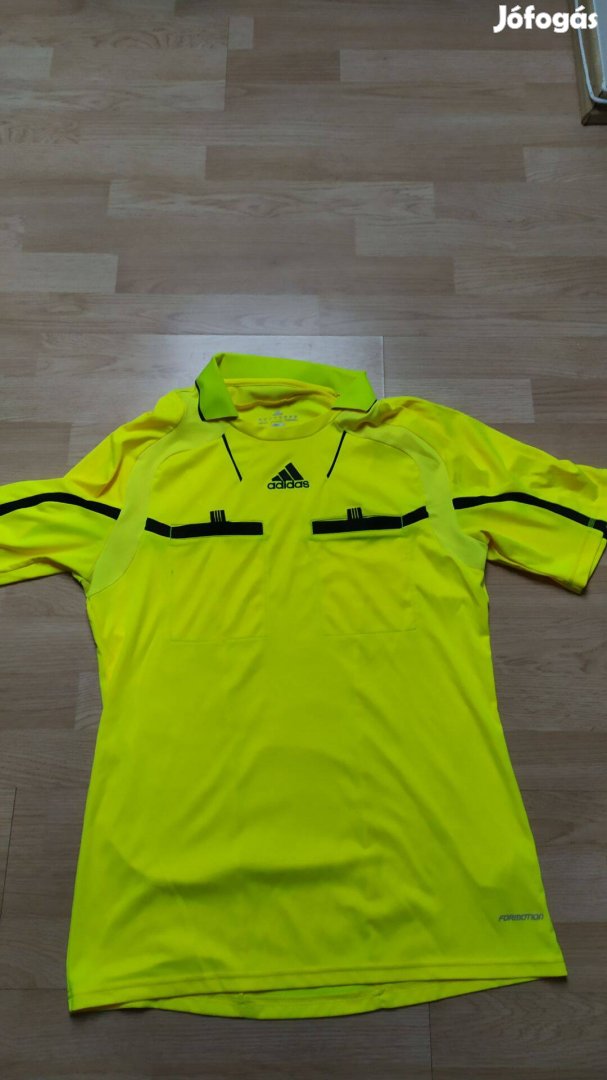Adidas bíró mez vil sárga M-es póló