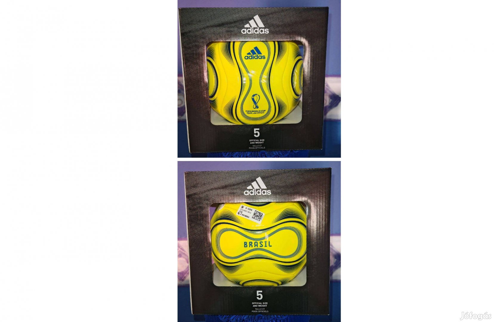 Adidas eredeti Qatar 2022 Világbajnokság Brasil labda díszdobozban