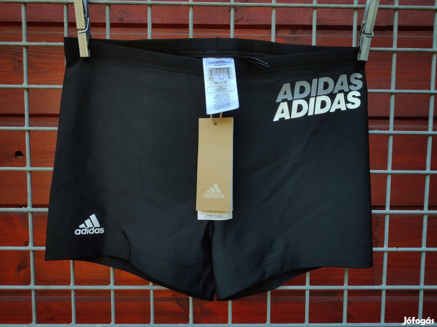 Adidas fekete boxer fürdőnadrág M (01.)