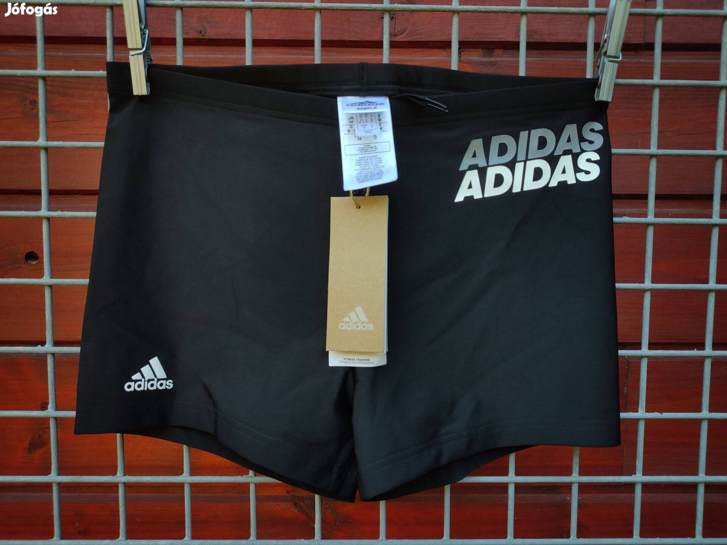 Adidas fekete boxer fürdőnadrág M-es (01.)