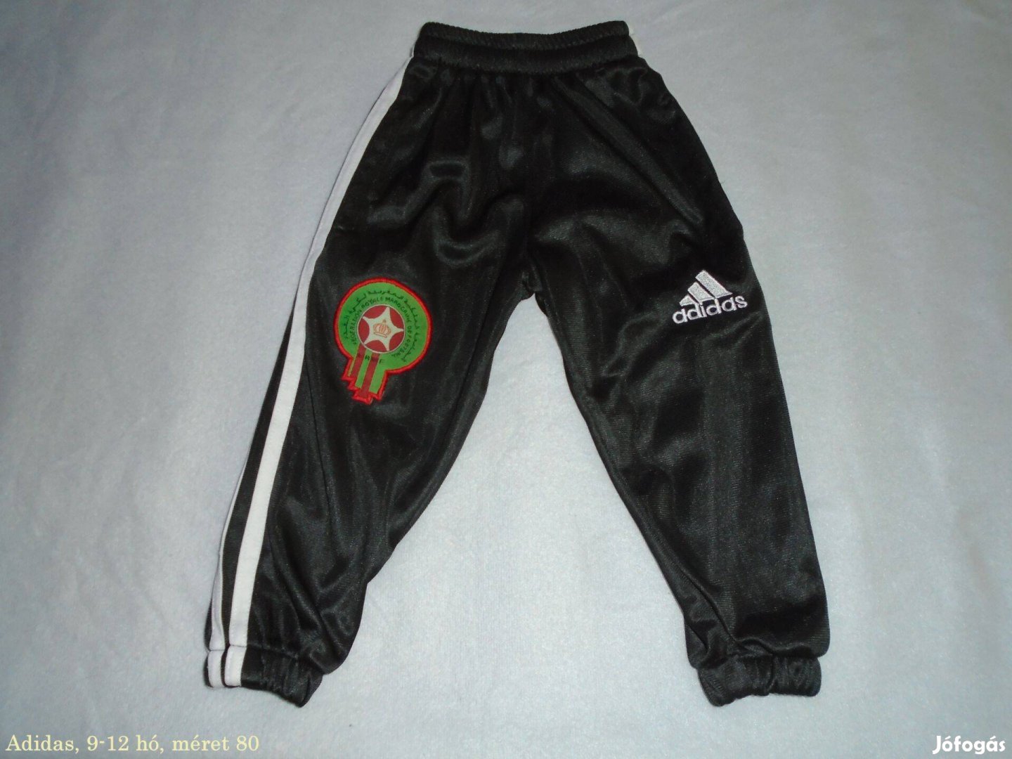 Adidas fekete jogger nadrág 9-12 hó (méret 80)