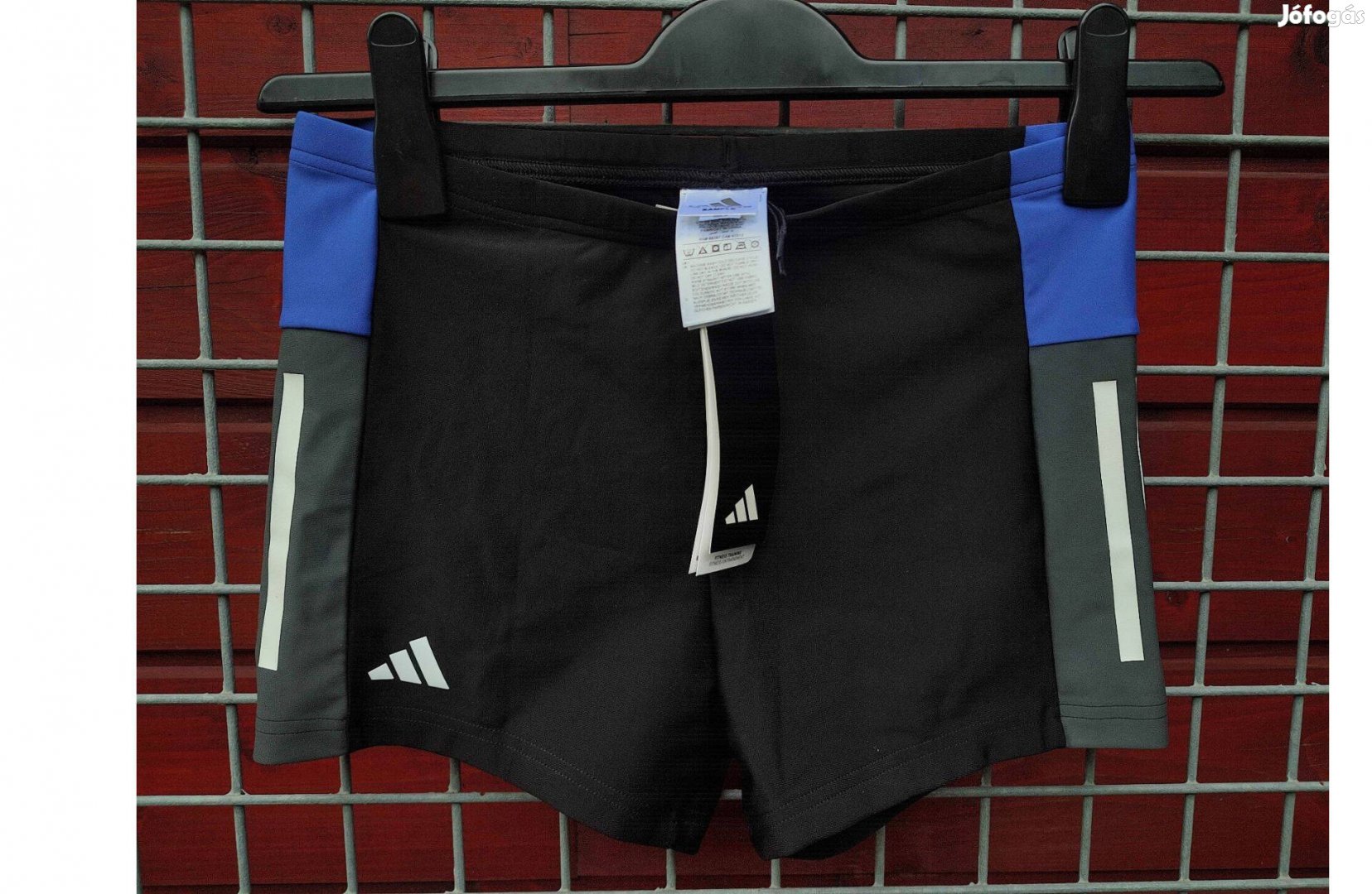 Adidas fekete kék boxer fürdőnadrág M-es (10.)