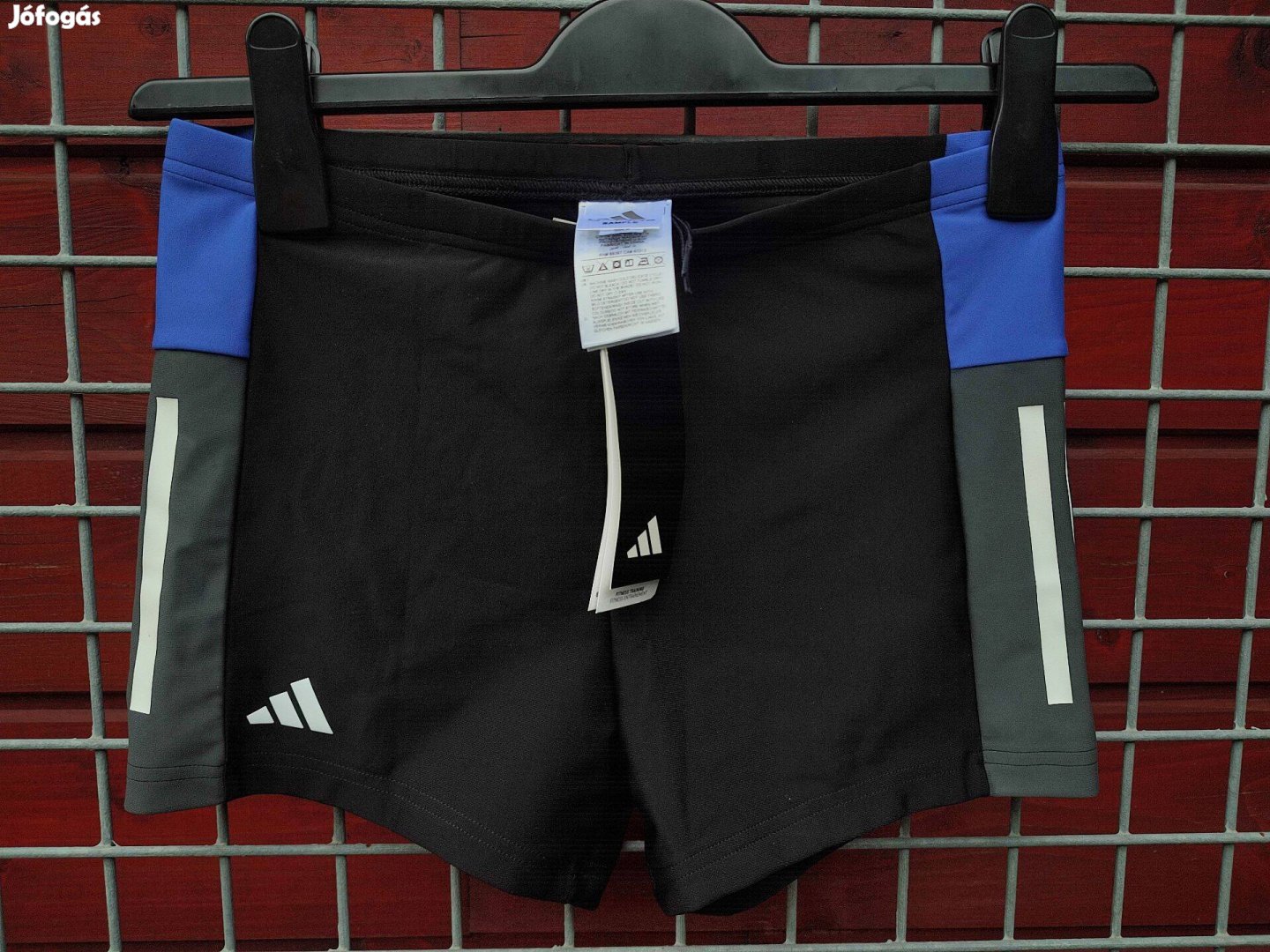 Adidas fekete kék boxer fürdőnadrág M-es (10.)