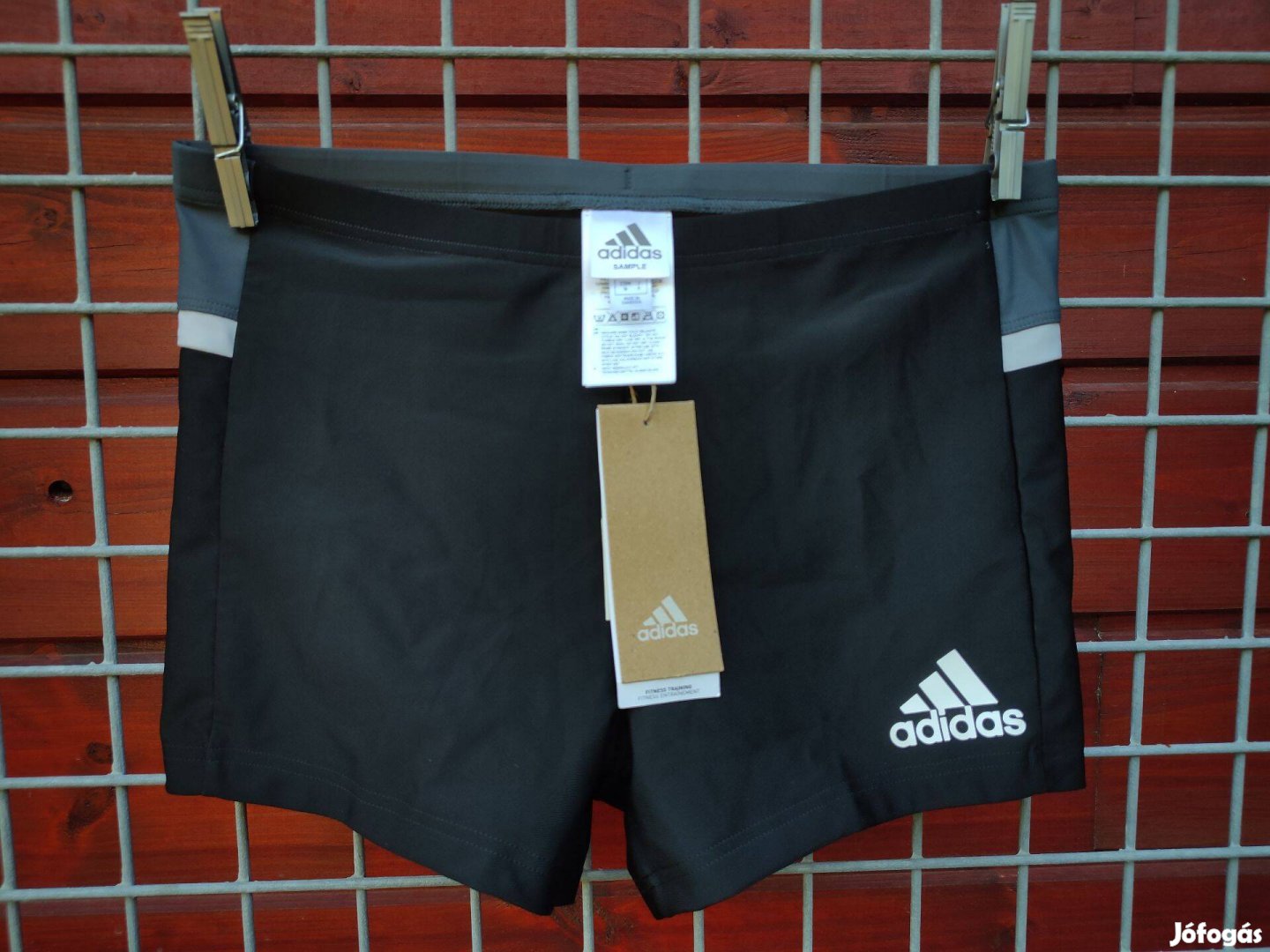 Adidas fekete szürke boxer fürdőnadrág M (11.)