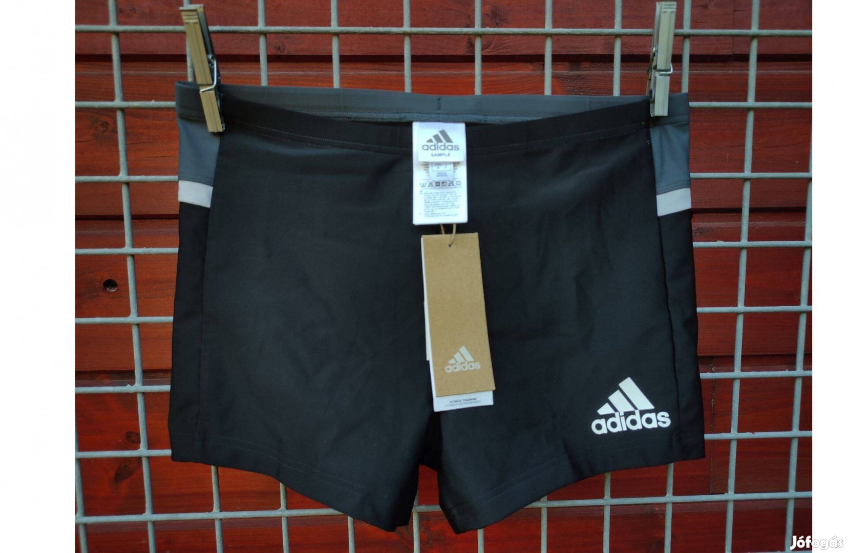 Adidas fekete szürke boxer fürdőnadrág M-es (11.)