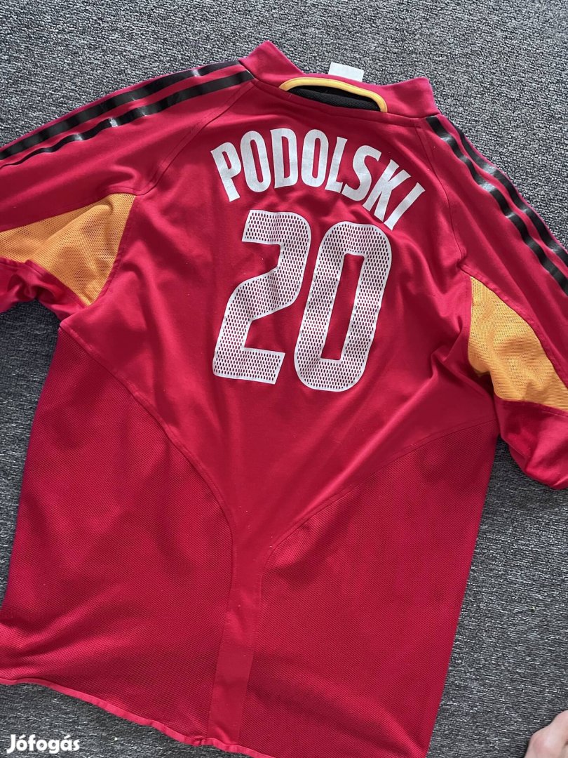Adidas férfi Podolski mez futball foci mez M méret