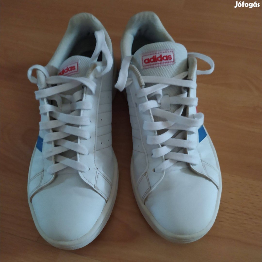 Adidas kék piros csíkos cipő sportcipő 40