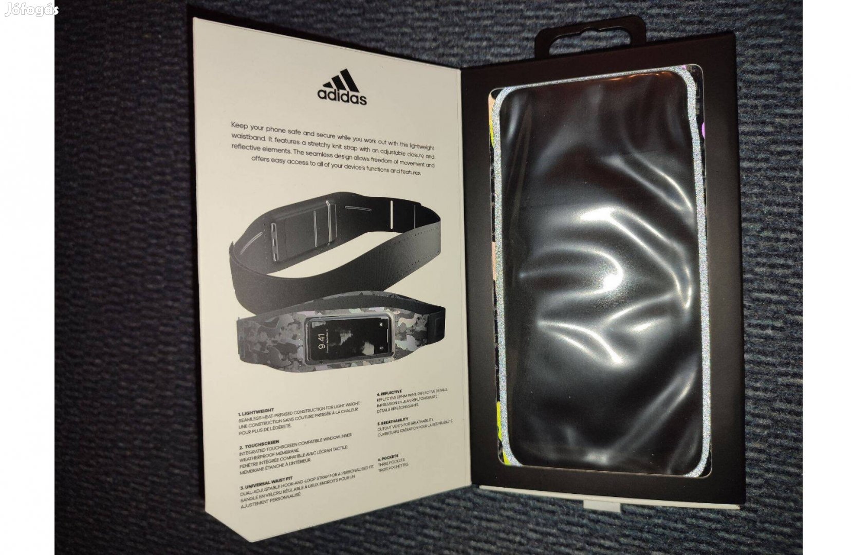 Adidas mobiltartós fényvisszaverős sport övtáska