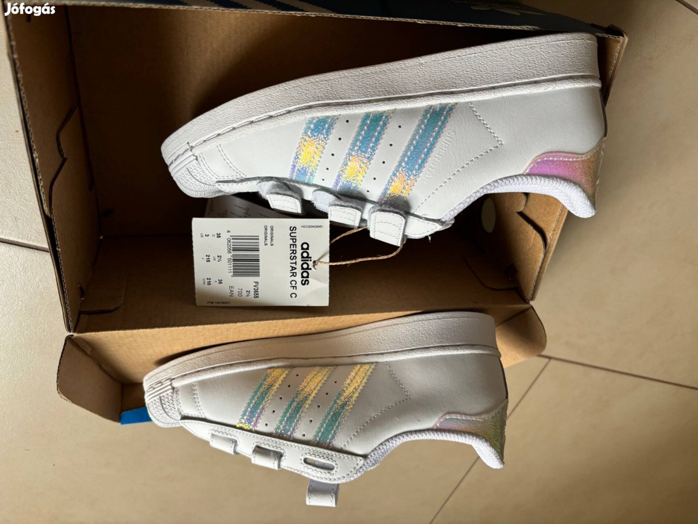 Adidas originals superstar bőr női-gyerek cipő 35-ös fél ár