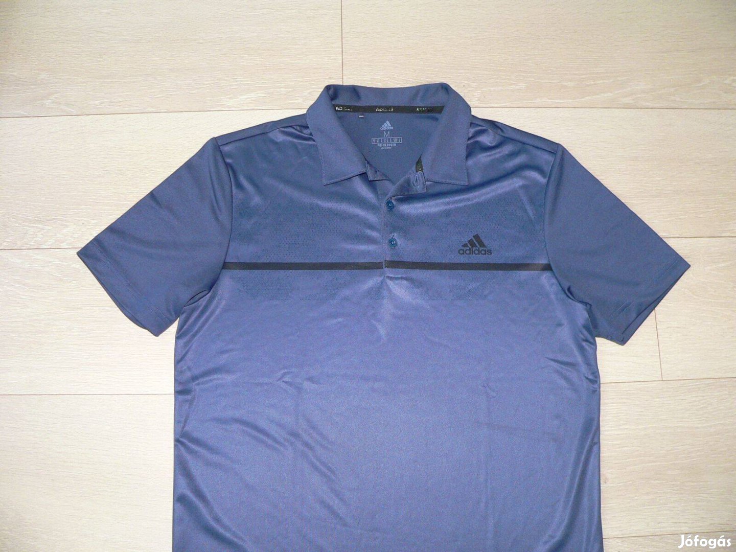 Adidas rövid ujjú galléros póló (M)