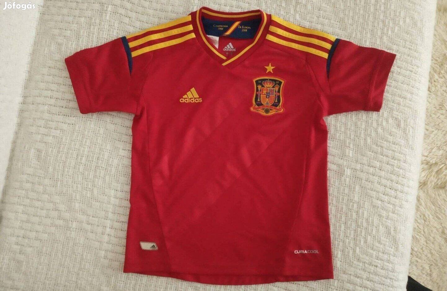 Adidas spanyol válogatott gyerek mez 7-8 éves gyereknek új állapotban