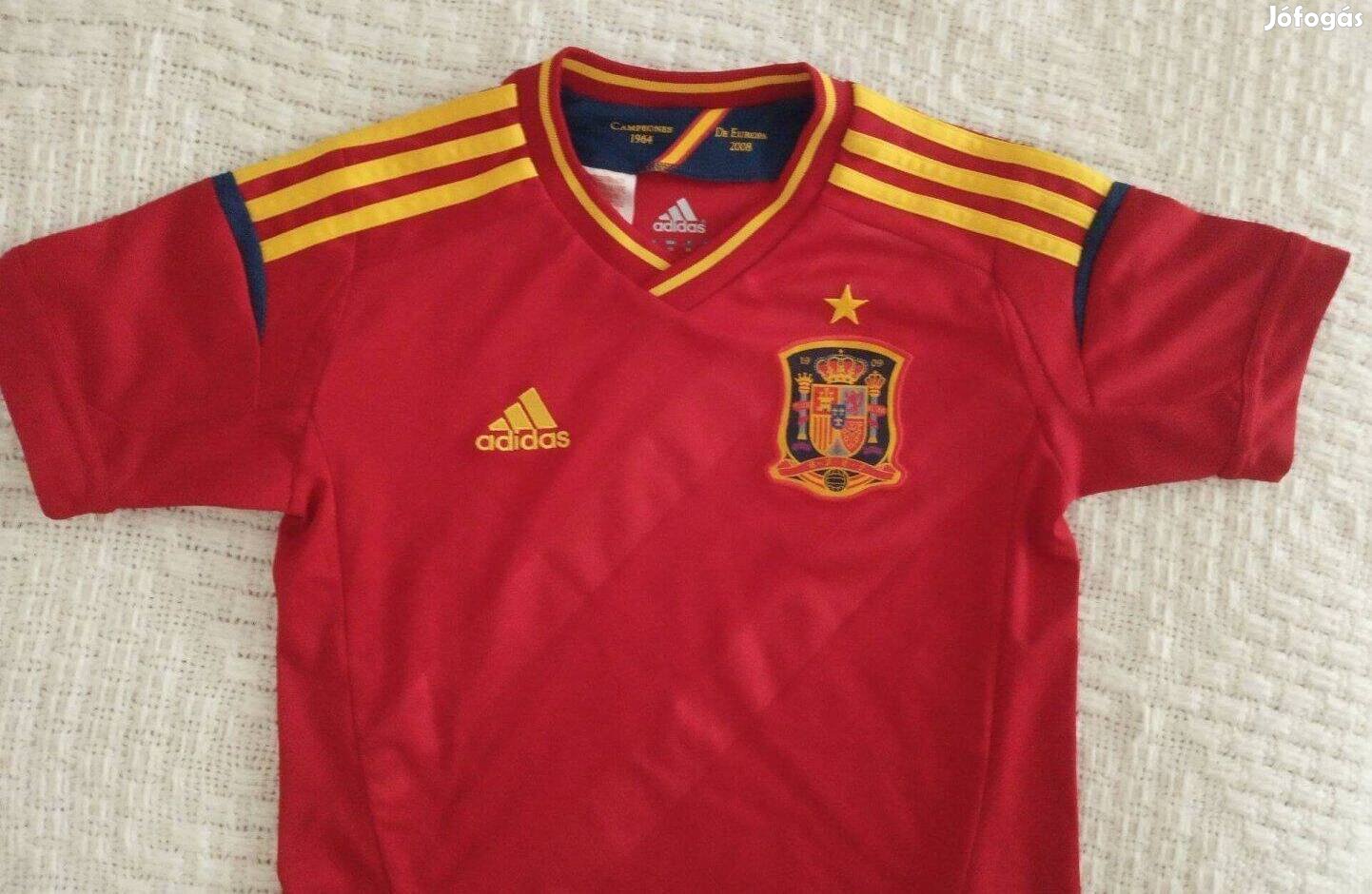 Adidas spanyol válogatott gyerek mez 7-8 éves gyereknek új állapotban