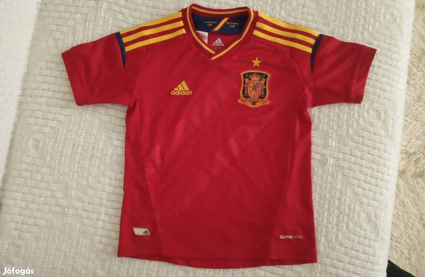 Adidas spanyol válogatott gyerek mez 7-8 éves gyereknek új állapotban