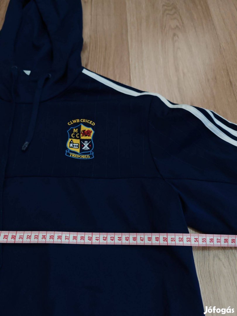 Adidas sportos sötétkék férfi pulóver L